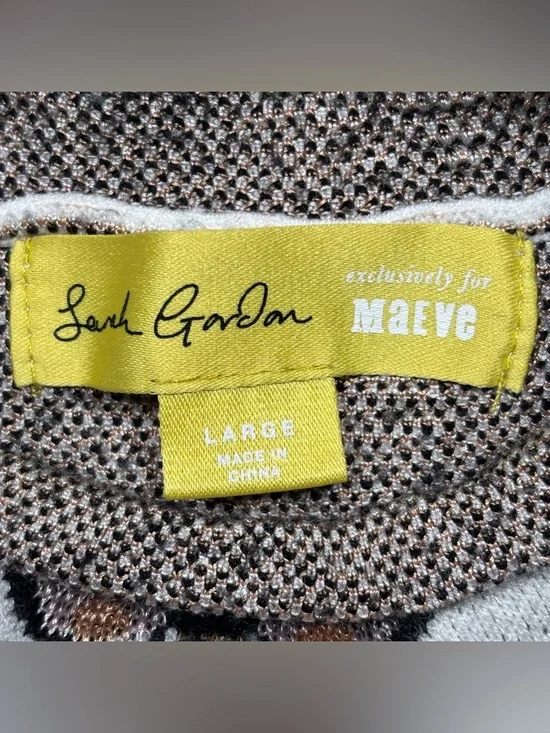 Anthropologie Maeve Sarah Gordon Maria Mock Neck Sweater Tank Size Large Moth - Picture 5 of 9